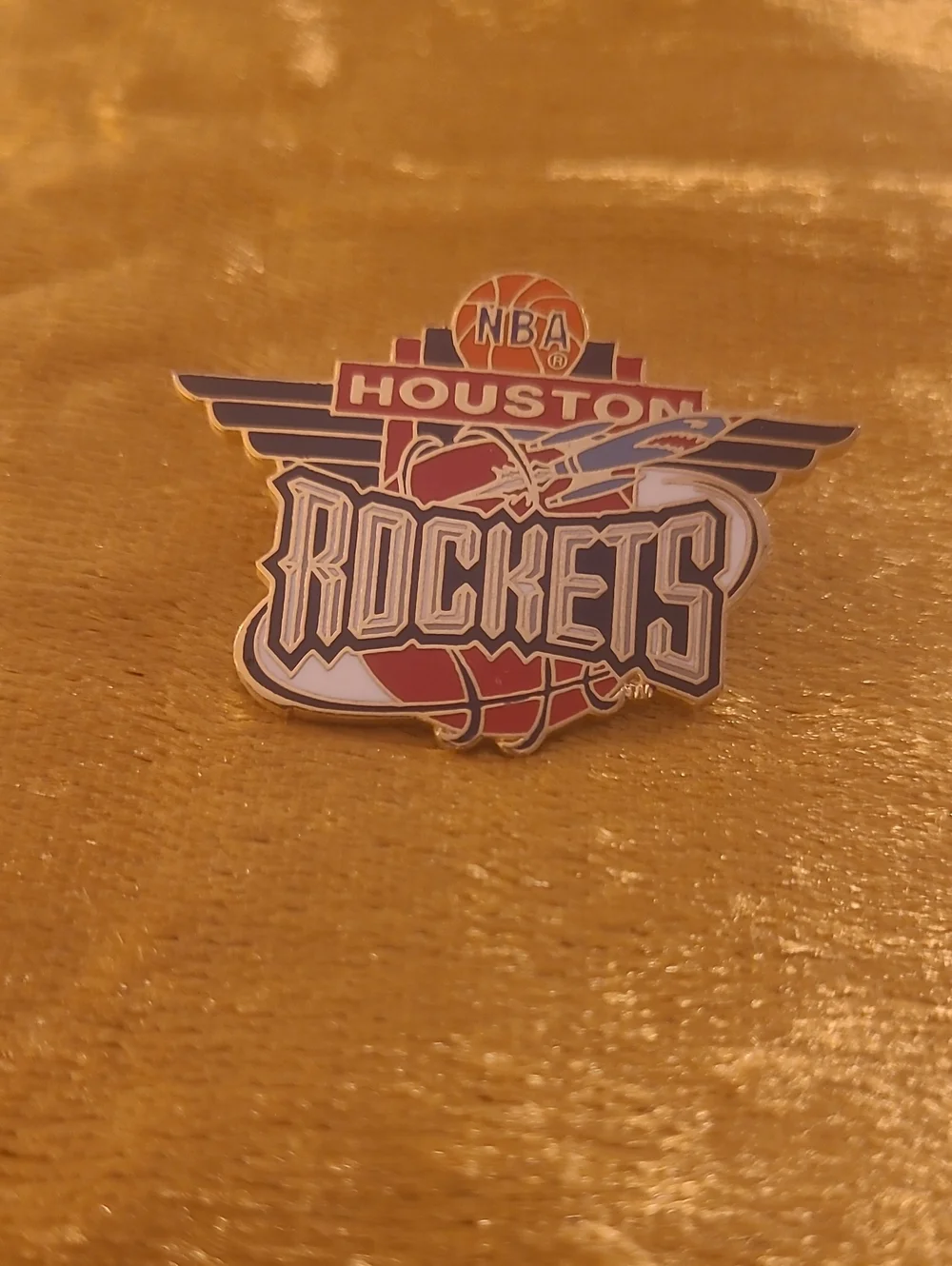 Houston Rockets NBA Enamel Pin - Red, White & Blue Design